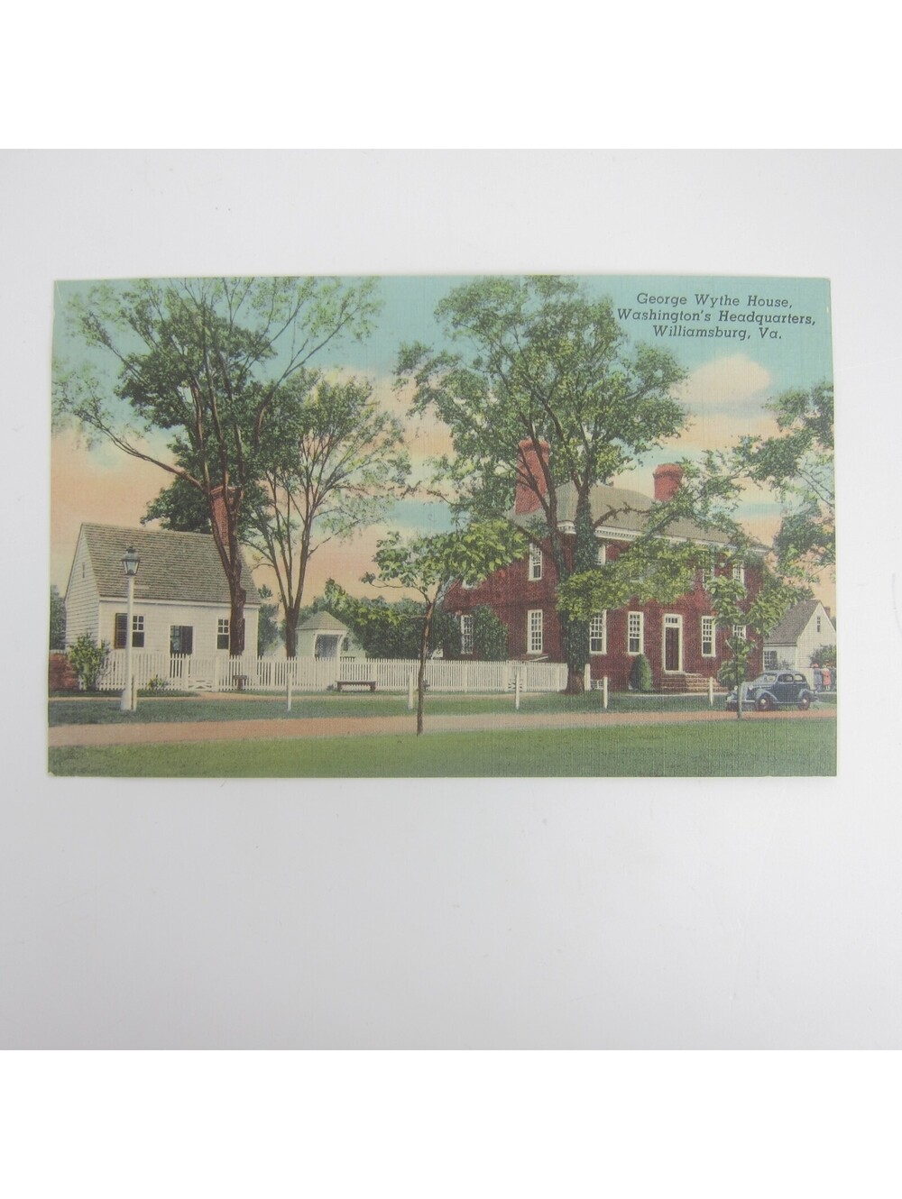Vintage Linen Postcard Williamsburg Virginia George Wythe House Washington's HQ